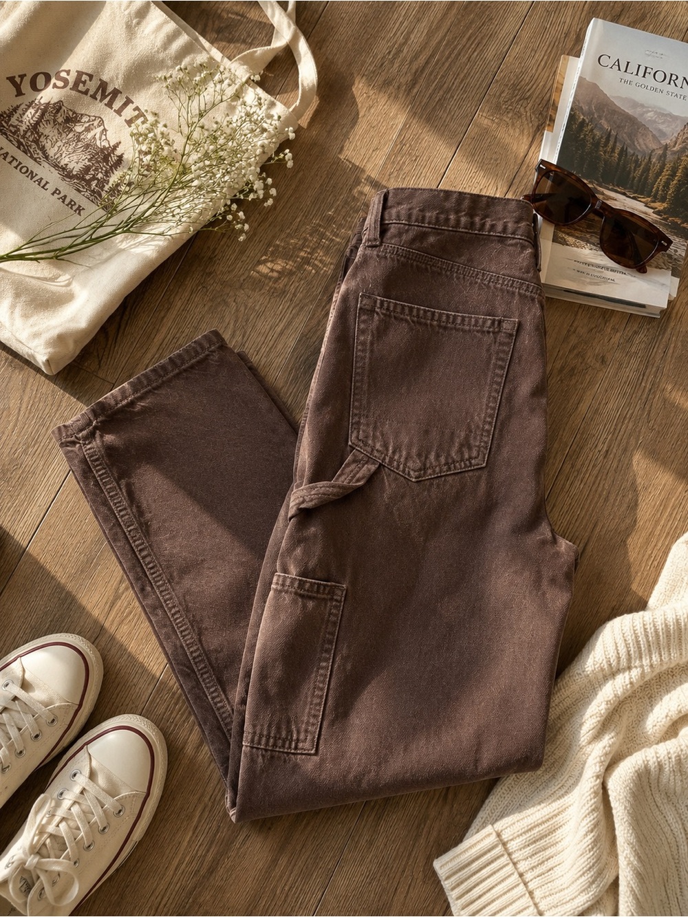 Aeropostale Brown Cargo Carpenter Pants